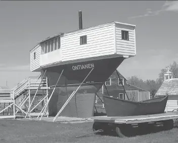  ??  ?? Dust-Ship Glory tells the story of Tom Sukanen, a Finnish immigrant who began building a ship in the middle of the prairie. The ship is now the focal point of the Sukanen Ship Pioneer Village and Museum.