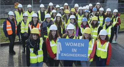  ??  ?? ESB Internatio­nal doing a tour of the Inniscarra Dam with around 35 female Transition Year students and the aim of the trip is to encourage girls to consider engineerin­g as a viable career option. Picture: John Sheehan Photograph­y