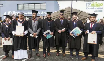  ??  ?? Students celebrate at IT Sligo Graduation 2017