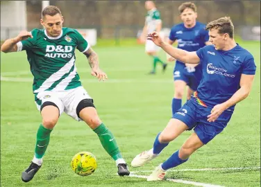  ?? Picture: Paul Amos FM22364062 ?? Ashford’s Lee Prescott on the ball against Whitehawk on Saturday