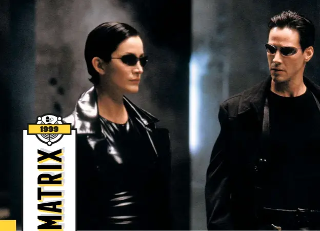  ??  ?? Above: Trinity (Carrie-anne Moss) and Neo (Keanu Reeves) make fetishwear cool again. Left: Agent Jones (Robert Taylor) illustrate­s why firepower alone sometimes isn’t enough. Below: He needs guns; lots of guns.