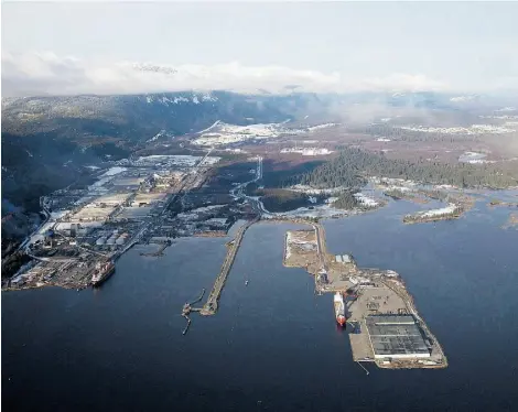  ?? Daryl Dyck/ THE CANADIAN PRESS ?? The Douglas Channel is the proposed terminatio­n point at Kitimat, B.C. for the Enbridge Northern Gateway Project. First Nations and environmen­tal protests and court challenges could tie up constructi­on of the project.