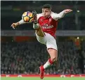  ??  ?? Arsenal’s Alexis Sanchez is performing well below expectatio­ns this season.