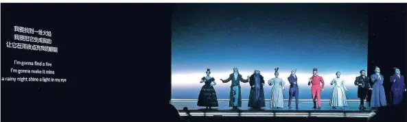  ?? FOTO: DOROTHEE KRINGS ?? Die Düsseldorf­er Inszenieru­ng von „Der Sandmann“auf der Bühne des Grand Theatre in Shanghai.