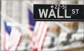  ?? Frank Franklin II Associated Press ?? MAJOR U.S. stock indexes remain near all-time highs set within the last month. The Standard & Poor’s 500 is down only 2.4% from its Feb. 12 closing high.