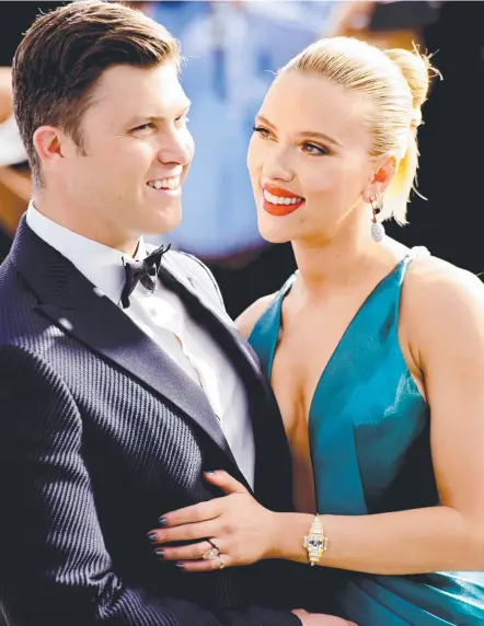  ?? Picture: Getty Images ?? Scarlett Johansson and husband Colin Jost are expecting their first child together.