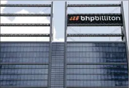  ?? PHOTO: REUTERS ?? BHP Billiton’s office in Perth, Western Australia. The Brazilian city of Santa Barbara has declined to sign off on a plan for BHP Bikkiton and Vale-owned Samarco to continue to use water from a nearby river.