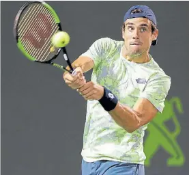  ??  ?? Revés y drive. Guido Pella y Federico Delbonis jamás habían pasado de la segunda ronda en el segundo Masters 1000 de la temporada.