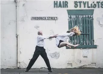  ??  ?? Dancers in Frederick Street.