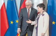  ?? FOTO: DPA ?? Bundespräs­ident Frank-Walter Steinmeier und die Ministerpr­äsidentin Polens, Beata Szydlo.