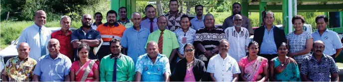  ?? Photo: SUPPLIED ?? Minister for Rural and Maritime Developmen­t and Disaster Management Inia Seruiratu (sitting fifth from left) with District Advisory Councillor­s (DACs) serving in Serua and Namosi provinces.