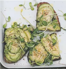  ??  ?? Avocado Toast is an easy-to-make meal or snack.