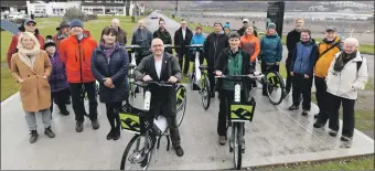  ?? Photograph: Iain Ferguson, alba.photos ?? Patrick Harvie MSP at the launch of the new Hi-Bike scheme in Caol this week.