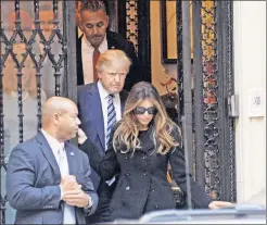  ??  ?? Beware of dogma: The Trumps leave St. Patrick’s Cathedral in October.