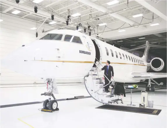  ?? CHRISTINNE MUSCHI/REUTERS FILES ?? It hit the market late, but the Global 7500 looks like it was worth the wait. It’s the only business aircraft that can fly New York-Hong Kong non-stop.