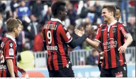  ?? (Photo Frantz Bouton) ?? Koziello, Balotelli et Souquet s’attaquent à du lourd, ce soir.