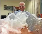  ?? PHOTO: EMMA DANGERFIEL­D/STUFF ?? Waimakarir­i Mayor David Ayers is committed to reducing plastic bag waste in the district.