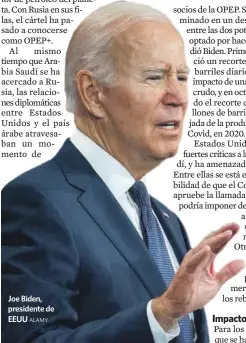  ?? ALAMY ?? Joe Biden, presidente de EEUU