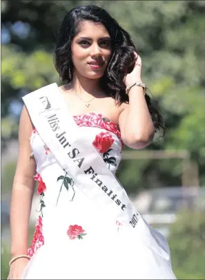  ??  ?? Durban model Simara Moodley has her sights set on becoming Miss Junior South Africa. SIPHELELE BUTHELEZI