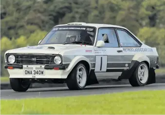  ??  ?? Ford Escort Mk2 crew took a comfortabl­e victory on the Dukeries Rally at Donington