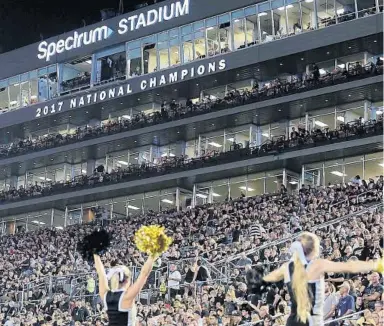  ?? STEPHEN M. DOWELL/ORLANDO SENTINEL ?? The UCF Athletics Associatio­n submitted a budget to the university based on the expectatio­n it would be able to play football at some point during the 2020-21 academic year with fans in attendance.