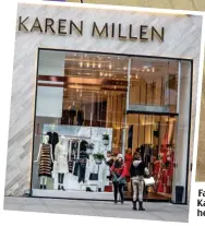  ??  ?? Fall of the house of Millen: Karen Millen faces losing her palatial home (top)