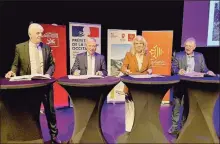  ?? - Crédits : CB65 ?? Alain Rousset, Etienne Guyot, Dominique Faure et Jean-Louis Cazaubon ont signé l’accord Etat-Région pour la valorisati­on des Pyrénées.