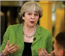  ??  ?? COME TOGETHER: Theresa May will say Brexit offers the prospect of great opportunit­ies.