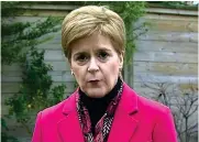  ??  ?? Challenged: Nicola Sturgeon yesterday