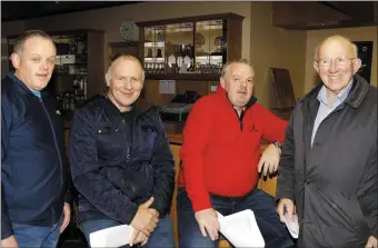  ??  ?? Pictured at the annual general meeting of Charlevill­e GAA Club were Kevin Owens, Moss Fitzgibbon, Tony McAuliffe and John O’Donnell.
