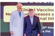  ?? ?? Dr D. Nageshwar Reddy, chairman of AIG Hospitals along with tropical disease expert Prof. Peter J Hotez.