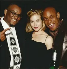  ??  ?? Homewood native Ben Ramsey, left, has written or directed films since the ‘80s. His big break in Hollywood came with 1998’s “The Big Hit,” starring Christina Applegate, center, and Bokeem Woodbine, seen here at the film’s world premiere.