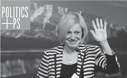  ?? NATHAN DENETTE /THE CANADIAN PRESS ?? Alberta premier-elect Rachel Notley waves as she speaks to the media in Edmonton on Wednesday.