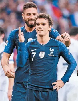  ??  ?? Antoine Griezmann, luego de su primera anotación