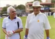  ??  ?? Veteran Congress leader Kapil Sibal tweeted this throwback picture of him playing cricket with his friend Arun Jaitley