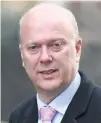  ??  ?? ■ Transport minister Chris Grayling