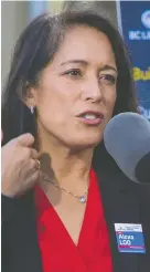  ?? ?? Richmond Coun. Alexa Loo has joined forces with Daniel Fontaine and Linda Annis to call for changes to B.C.'s drug laws.