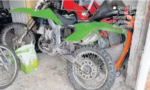  ??  ?? One of the off-road bikes seized by police in Operation Scrambler