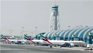  ?? — Reuters ?? Till November, passenger numbers at Dubai Internatio­nal are up 5.8 per cent to 80.387 million.