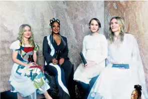  ?? ?? Change-makers: (from left) Bethany Williams, Priya Ahluwalia, Phoebe English and Gabriela Hearst. Below, some of Hearst’s ecoconscio­us designs for Chloé