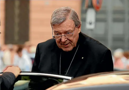  ?? PHOTO: REUTERS ?? Cardinal George Pell leaves his apartment in Rome yesterday, before announcing his intention to return to Australia to fight multiple historical sexual abuse allegation­s.