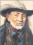  ?? SUBMITTED PHOTO ?? Local residents can enjoy an evening of Willie Nelson songs at the Community Arts Center’s second Friday Night Live of the fall season on Oct. 23. This portrait of Willie Nelson was painted by local artist Sally Paynter at a previous event at the center in Wallingfor­d.