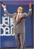  ?? FOTO: DPA ?? Wolfgang Lippert moderierte im September 1992 erstmals „Wetten, dass..?“.