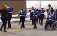  ?? SUBMITTED PHOTO ?? Members of the Upstate Independen­t Drum and Bugle Corps perform at the 36th Annual St. Patrick’s Day Parade in Syracuse on March 17.