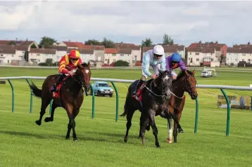  ??  ?? Touch of class Fuwayrit looked like a useful two- year- old when winning at Ayr on Saturday