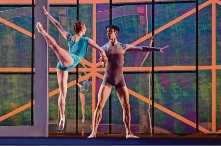  ?? Photos by Benjamin Fanjoy/Special to The Chronicle ?? Performers rehearse Myles Thatcher’s ballet “Colorforms,” which debuted Tuesday, March 14, at the Opera House.