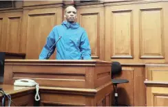  ?? ZODIDI DANO ?? GERALDO Parsons, one of the men on trial for the murder of Stellenbos­ch student Hannah Cornelius, testifies in court. |