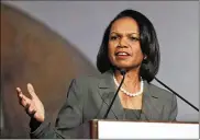  ?? BEN MARGOT / ASSOCIATED PRESS FILE ?? Former Secretary of State Condoleezz­a Rice, now a professor at Stanford University, believes that technology companies need to do a better job of securing informatio­n.