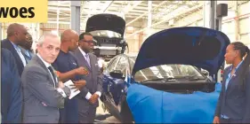  ?? Photo: Eveline de Klerk ?? Hamstrung… The Peugeot Opel Assembly Namibia that was officially inaugurate­d by President Hage Geingob in 2018.