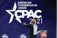  ?? JOHN RAOUX — THE ASSOCIATED PRESS ?? Donald Trump Jr., speaks at the Conservati­ve Political Action Conference (CPAC Feb. 26, in Orlando, Fla.
